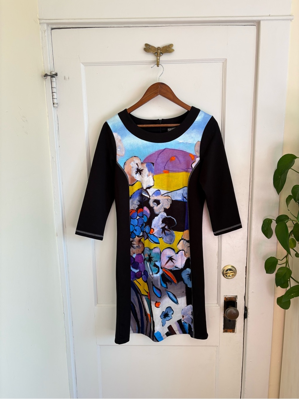 Dolcezza "Still Life" Abstract‎ Art Sheath Dress Small